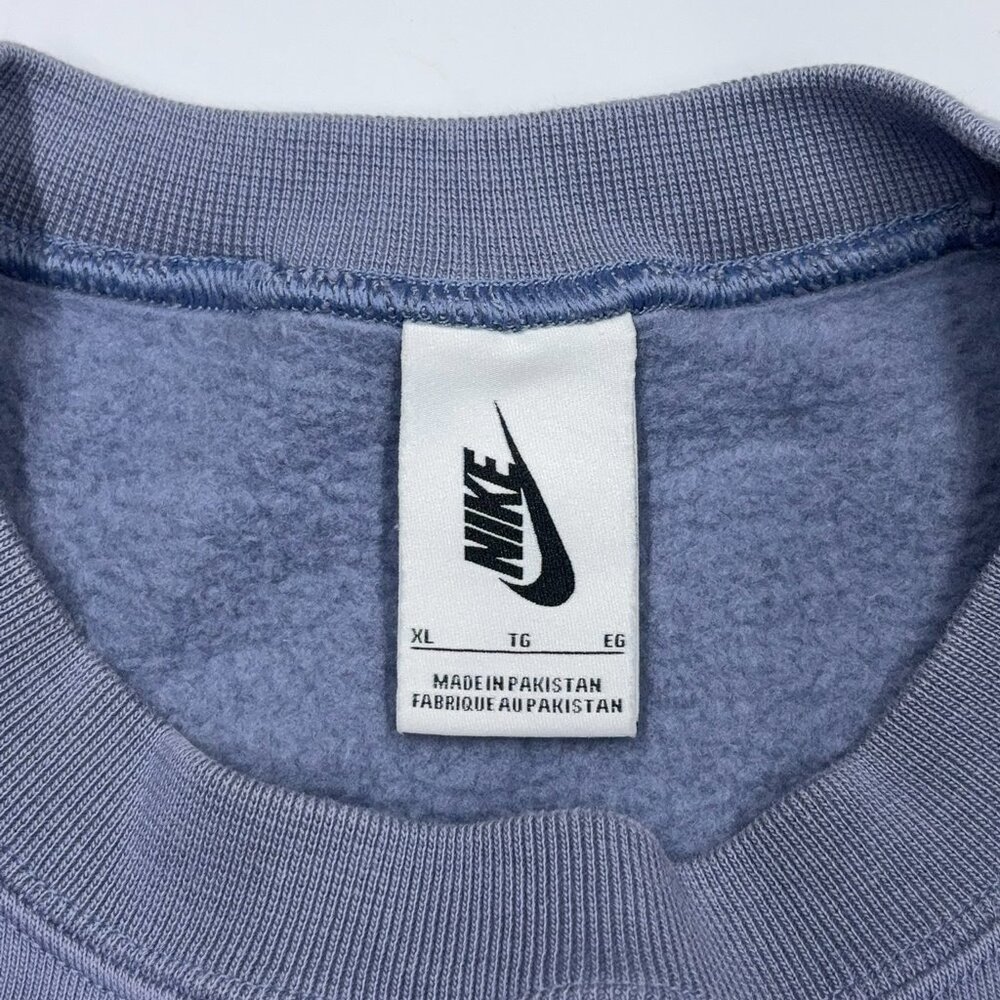 Nike Men's Sweatshirt Solo Swoosh Fleece Crewneck Blue - Size XL - Picture 5 of 9